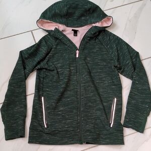 All in Motion Forest Green Kids Jacket with Pink Lining